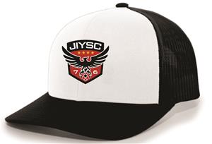 JIYSC Fan Trucker Hat- Black/White Image
